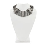 Lanvin Dedale Silver Crystal Art Deco Collar Necklace Runway Spring Summer 2013
