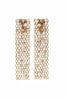 Lanvin Gold Gold Mesh Chain Crystal Chunks Waterfall Earrings
