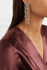 Lanvin Gold Gold Mesh Chain Crystal Chunks Waterfall Earrings