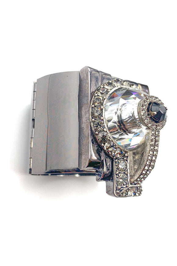 Lanvin Silver Crystal Dome Art Deco Bracelet Runway Fall 2008