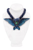 Lanvin Light Sapphire Blue Aquamarine Emerald Green Eagle Necklace Runway 2012