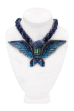 Lanvin Light Sapphire Blue Aquamarine Emerald Green Eagle Necklace Runway 2012