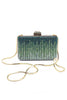 Lanvin Minaudière Clutch with Ombré Green Graduating Crystals
