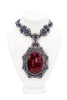 Lanvin Ruby Burgundy Red "Barbara Hutton" Gem Stone Crystal Necklace Fall 2012 Runway