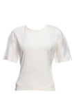 Lanvin White Ivory Silk T-shirt Top