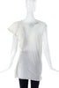 Lanvin White T-Shirt with Shoulder Ruffle Detail