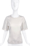 Lanvin White Ivory Silk T-shirt Top
