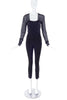 Guy Larouche Black Sheer Nylon Ruche Bodysuit
