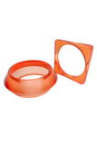 Vintage Orange Lucite Resin Square Bracelet