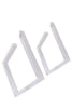 Alexis Bittar Clear Lucite Oversized Diamond Square Earrings
