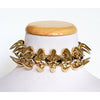 Giuseppe Zanotti Gold Claw Spike Choker Necklace