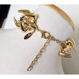 Giuseppe Zanotti Gold Claw Spike Choker Necklace