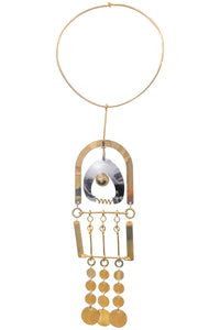 Maison Margiela X John Galliano Gold Silver Oversized Industrial Runway Necklace Fall 2017