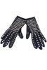 Manokhi Black Leather Silver Studded Gloves
