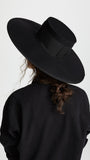 Marc Jacobs x Stephen Jones Black Couture Wide Brim Flat Top Hat FW2018