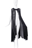 Maison Martin Margiela Black Chiffon Cape
