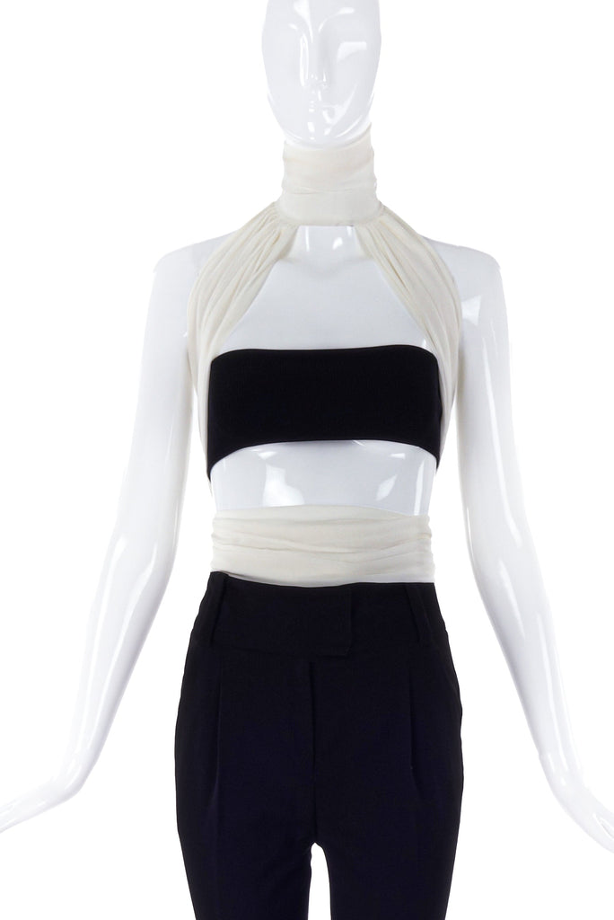 Maison Martin Margiela Ivory Chiffon Wrap Top