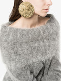 Marques Almeida Gold Huge Geometric Earrings #