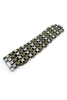 Mawi London Silver Box Chain Woven Ribbon Bracelet