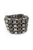 Mawi London Silver Box Chain Woven Ribbon Bracelet