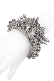 Burberry Silver Spike and Chain Cuff Bracelet