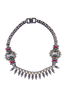 Mawi London Gunmetal Ruby Red Spike Crystal Necklace