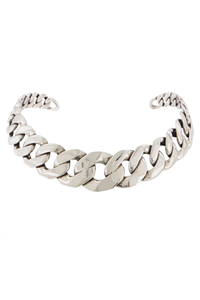 Alexander McQueen Silver Chain Collar Necklace