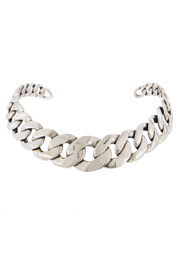 Alexander McQueen Silver Chain Collar Necklace