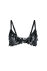Alexander McQueen Mcq Black Sequin Bra Top
