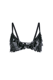 Alexander McQueen Mcq Black Sequin Bra Top