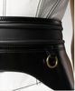 Alexander McQueen Black Leather Corset Waist Hip Bustle Metal Ring Belt