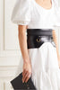 Alexander McQueen Black Leather Corset Waist Hip Bustle Metal Ring Belt