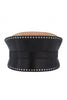Alexander McQueen Black Leather Silver Metal Grommet Eyelid Corset Belt Pre Fall 2017