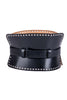 Alexander McQueen Black Leather Silver Metal Grommet Eyelid Corset Belt Pre Fall 2017