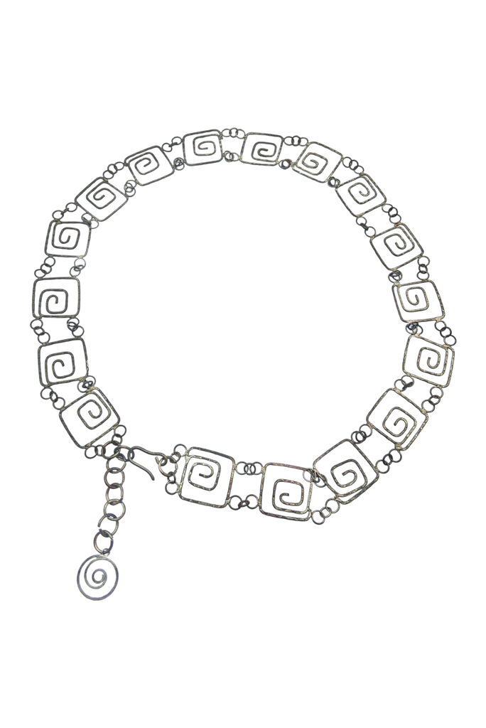 Vintage Metal Swirl 1970's Boho Hip Nina Belt