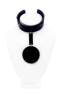 Missoni Black Lucite Geometric Mod Choker Necklace