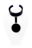 Missoni Black Lucite Geometric Mod Choker Necklace