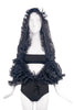 Molly Goddard Black Tulle Ruffle Sheer Versatile Cape Hood Cloak Cardigan Jacket
