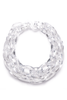 Monies Clear Lucite Acrylic Resin Oversized Link Necklace
