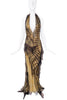 Roberto Cavalli Yellow with Black Tulle "Courtney Love" Dress Gown Spring Summer 2001 Runway