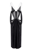 Mugler Black Cut Out Sheer Strap Gown