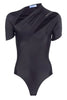 Mugler Black Stretch Cut Out Swimwear Body Suit