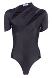 Mugler Black Stretch Cut Out Swimwear Body Suit