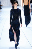 Mugler Black Beaded Abstract Sequin Embellished Pattern Sheer Gown Dress