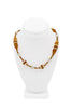 Vintage Orange Clear Handstrung Beaded Boho Necklace