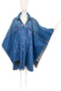 No.21 x Seven for All Mankind Blue Denim Oversized Poncho Cape