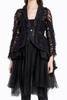 Noir Kei Ninomiya Comme Des Garcons Black Tulle Ruffle Victorian Coat Fall 2020