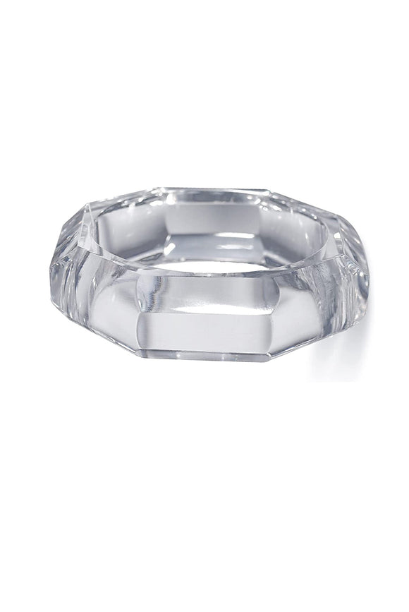 Vintage Clear Lucite Resin Octagon Bracelet