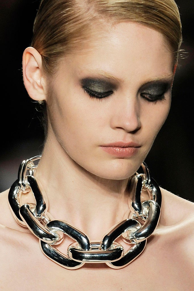Ben Amun Runway Silver Metal Oversized Link Chain Necklace