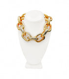 Vintage Gold Oversized Saint Laurent Style Chain Link Necklace